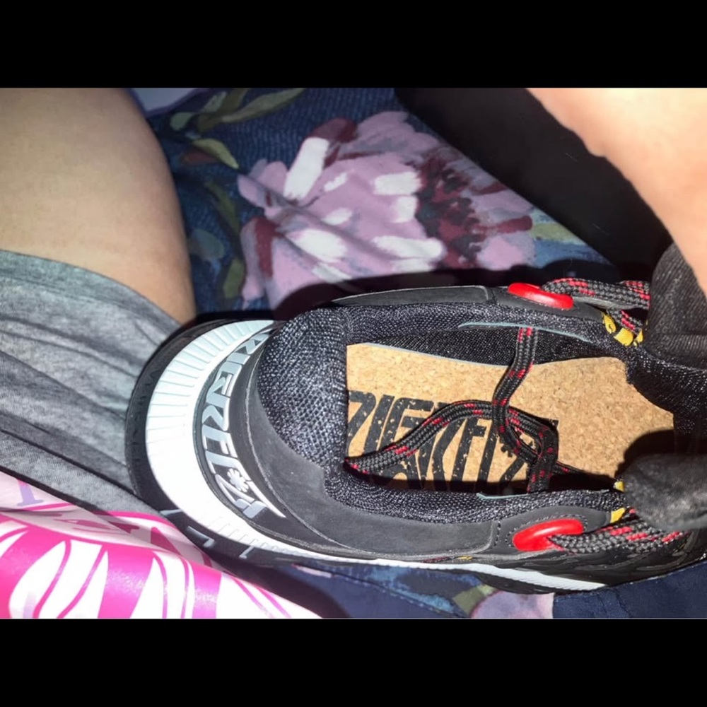 Versace Kids Black and Red Sneakers